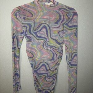 Timing Multicolor Swirl Mini Dress